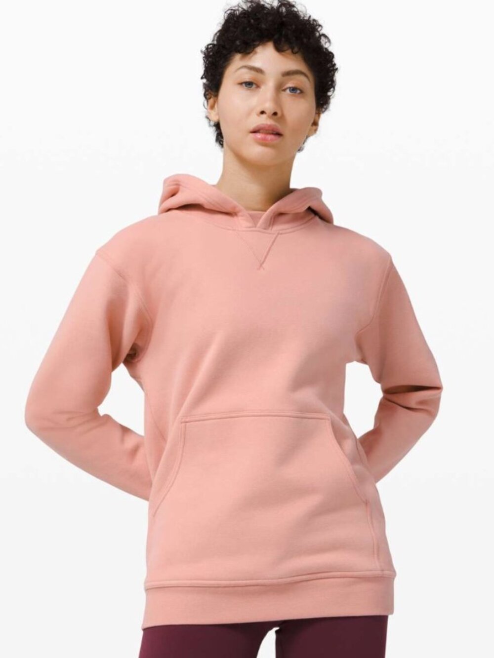 Lululemon All Yours Hoodie *Fleece Pink Pastel Size 0 EUC